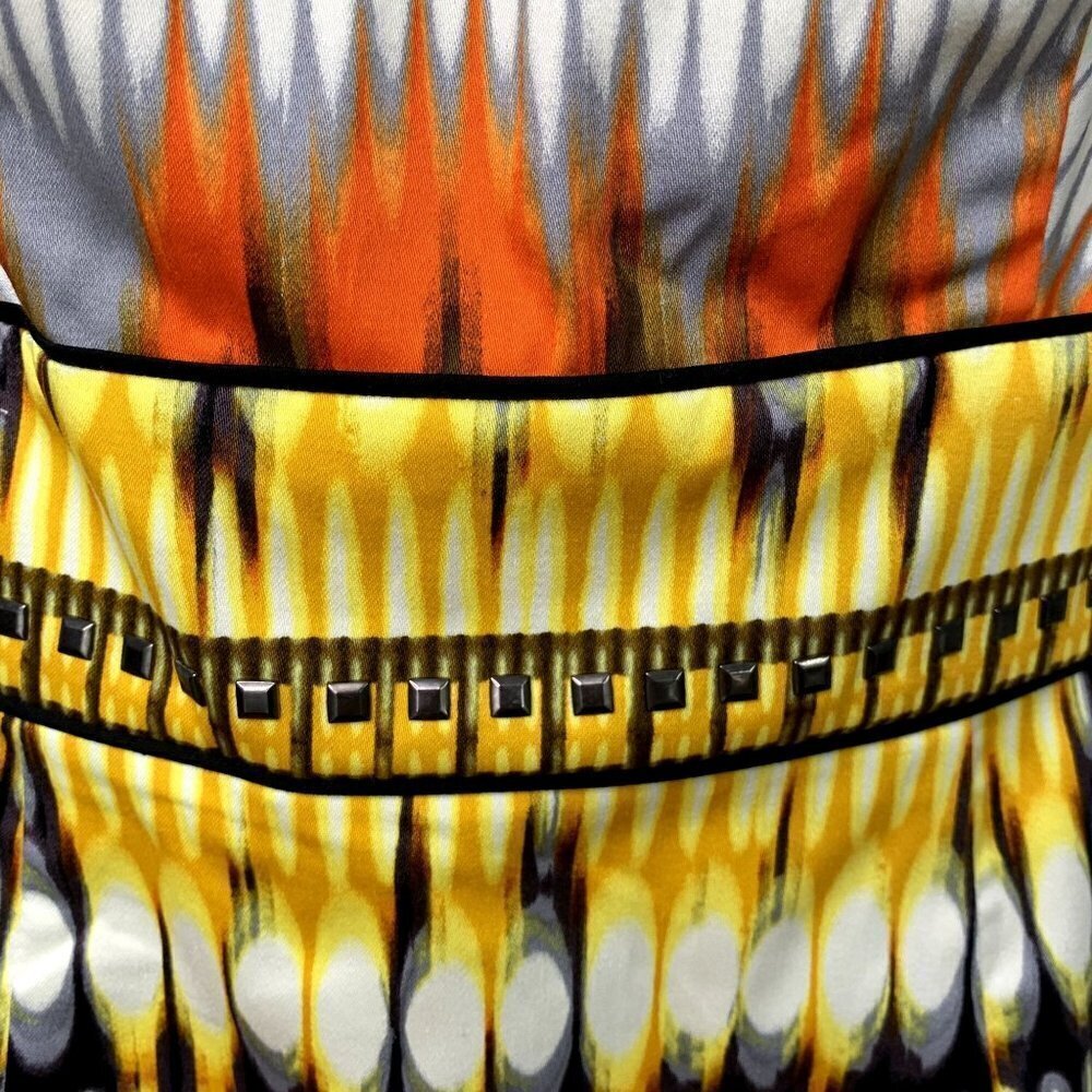 Luxology Tribal Print Sleeveless Cotton Dress Size 10 NEW - Picture 3 of 11
